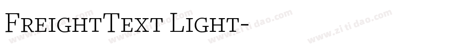 FreightText Light字体转换